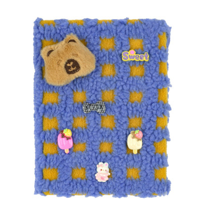 Блокнот плюшевый CAPYBARA 19, А5, 80 л., ячейка, ассорти, KIDS Line, ZB.700040