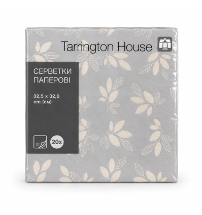 Салфетки Tarrington House четырехлистник 2слой с печатью 20л 32,5x32мм