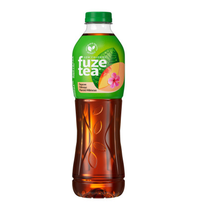 Чай холодный Fuzetea черный вкус персика и гибискуса 1л