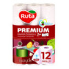 Рушники Ruta Premium паперові білі 12рул 2ш