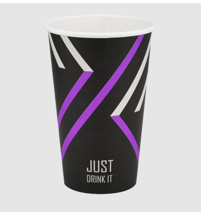 Стакан паперовий, 500мл, "Just Drink", BUROCLEAN 50штуп (1080062)