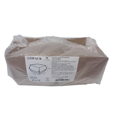 Gopact крафт для Бургера ламинированная 145х145х85мм 25шт.