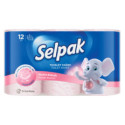 Папiр Selpak Perfumed туалетний кольоровий з ароматом Пудра 12 шт/уп