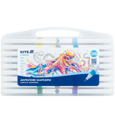 Маркеры акриловые Jumbo, 36шт Kite Creative, K-1292