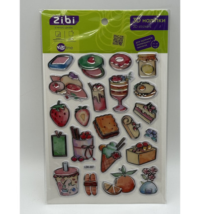 3D наліпки Смаколики 19 см, KIDS Line ZB.63408