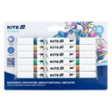 Маркери акрилові двосторонні, 6шт металік Kite Creative , K-1294