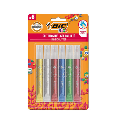 Набор глитерного клея "Metallic Glitter", 6шт в блистере (bc893269)