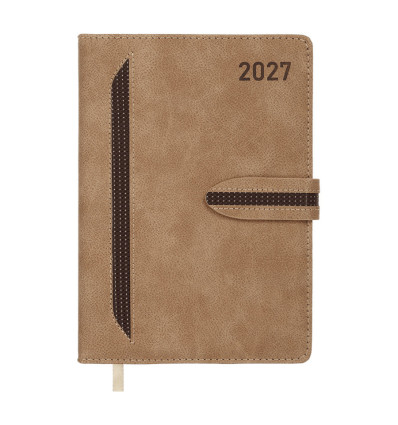 Дневник датированный 2027 RANGE BM.211001-18, A5, светло-коричневый, искусственная кожа/поролон