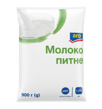 Молоко питне aro ультрапастеризоване 1,5% 900г