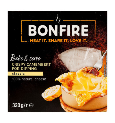 Bonfire Сыр Classic Сrispy camembert for dipping мягкий сычужный 58% 320г