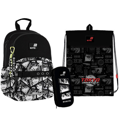 Набор рюкзак+пенал+сумка для обуви Kite SET_K26-585M-5, Anime Boy