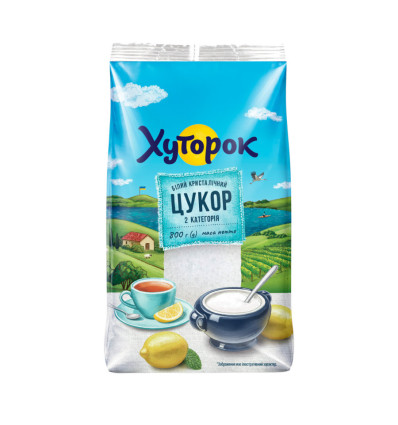 Цукор Хуторок білий кристалічний 2 категорія 800г