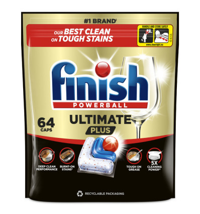 Таблетки для посудомийних машинах Finish Powerball Ultimate Plus 64шт