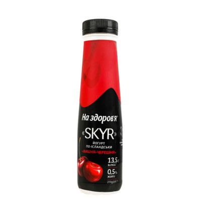 Йогурт На Здоров'я Skyr по-ісландськи Вишня-Черешня 0,5% 270г