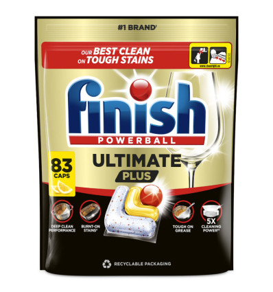 Капсули для посудомийних машин Finish Ultimate Plus Лимон 83шт