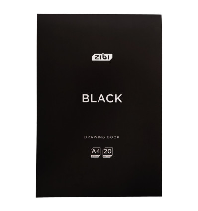 Альбом для рисования KIDS Line BLACK, А4, 20 л., 120 г/м2, черный (ZB.1465-01)
