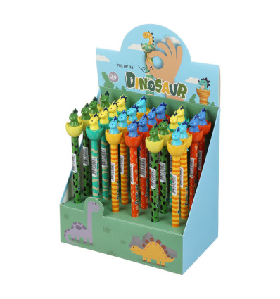 Ручка гелева автоматична Пиши-стирай, DINO TAIL, 0,5 мм, синя (ZB.2292)