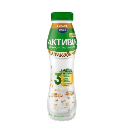 Біфідойогурт Активіа 5 злаків питний 1.2% 260г