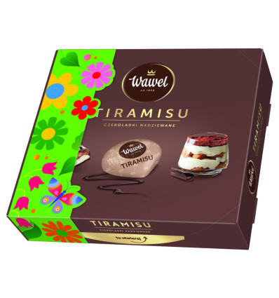 Конфеты Wawel Tiramisu шоколадные с кофейно-молочной начинкой 160г