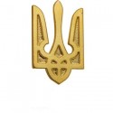 Значок "Тризуб" металлический, позолоченный UKR
