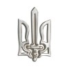 ЗНАЧОК "Тризуб" металевий, сріблястий UKR