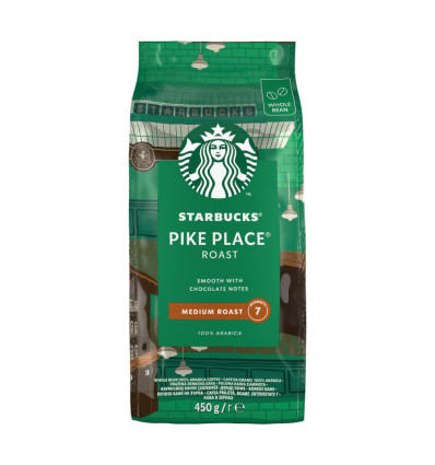 Кава Starbucks Pike place roast натуральна смажена в зернах 450г