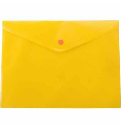 ПАПКА-конверт А4 на кнопці жовта, матова, напівпроз. Buromax