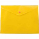 Папка-конверт А4 на кнопке JOBMAX, прозрачная, желтый