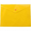 Папка-конверт А4 на кнопке желтая, матовая, напивпроз. Buromax