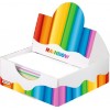Папір для нотаток Rainbow, кольоровий в пенале, 85х85, 400 арк.
