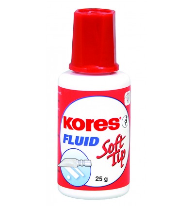 Корректор-жидкость Kores Fluid Soft Tip, химическая основа