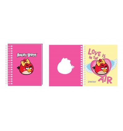Блокнот "Angry Birds ", А5, 150 л., розовый