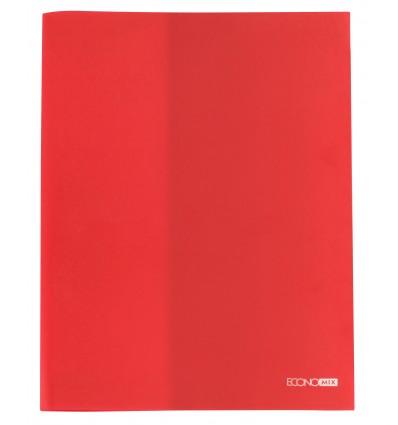 Папка А4 пластиковая с отделением для визиток, 180 мкм, полупрозрачная, красная