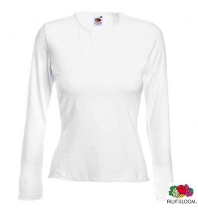 Футболка 'Lady-Fit Long Sleeve T' S (Fruit of the Loom)