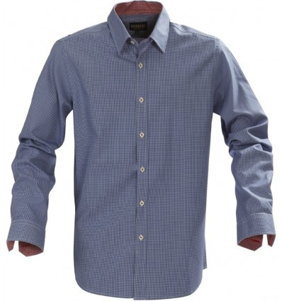 Мужская рубашка Brighton от ТМ James Harvest,цвет:синий в черную клетку,размер:XXL