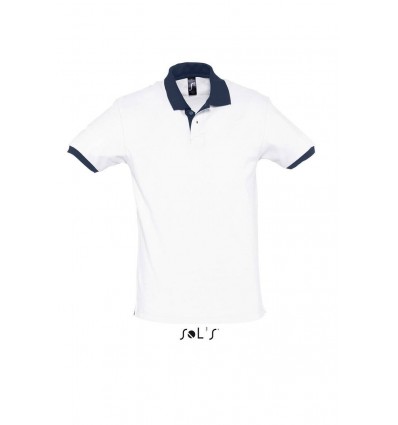 Рубашка поло SOL’S PRINCE,цвет:белый/кобальт,размер:S