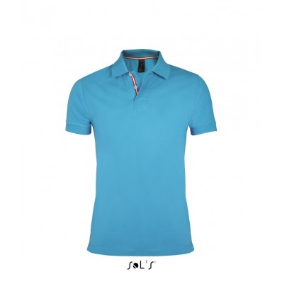 Мужская рубашка поло SOL'S PATRIOT,цвет:голубой/белый,размер:M