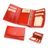 Бумажник женский из итальянской кожи,цвет:красный,размер:100 х 135 мм