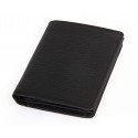 Бумажник мужской из фактурной кожи GR,цвет:черный,размер:125 х 95 мм