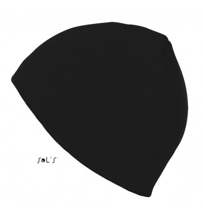 Шапочка з 100% акрилу SOL'S BRONX,колір:чорний,розмір:Дорослий