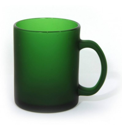 Чашка скляна ТМ "Бергамо",колір:темно-зелений,розмір: