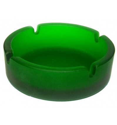 Пепельница стеклянная ТМ "Бергамо",цвет:зеленый,размер: