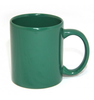Чашка керамическая,цвет:зеленый,размер:340 мл