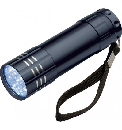 Ліхтарик з 9 діодами ЛЕД - без батарейки (див,колір:чорний,розмір:8,8 x ø 2,5 cm