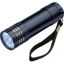 Ліхтарик з 9 діодами ЛЕД - без батарейки (див,колір:чорний,розмір:8,8 x ø 2,5 cm