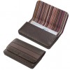 Визитница карманная из ПУ,цвет:коричневый,размер:10,4 x 6,8 x 1,9cm