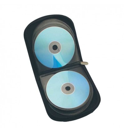 Футляр для 24-х CD-дисков,цвет:черный,размер:15,5 x 15,5 x 3,5 см