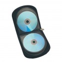 Футляр для 24-х CD-дисков,цвет:черный,размер:15,5 x 15,5 x 3,5 см