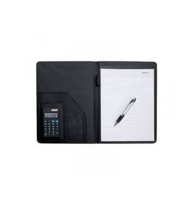 Папка з блокнотом і калькулятором,колір:чорний,розмір: