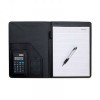 Папка с блокнотом и калькулятором,цвет:черный,размер: